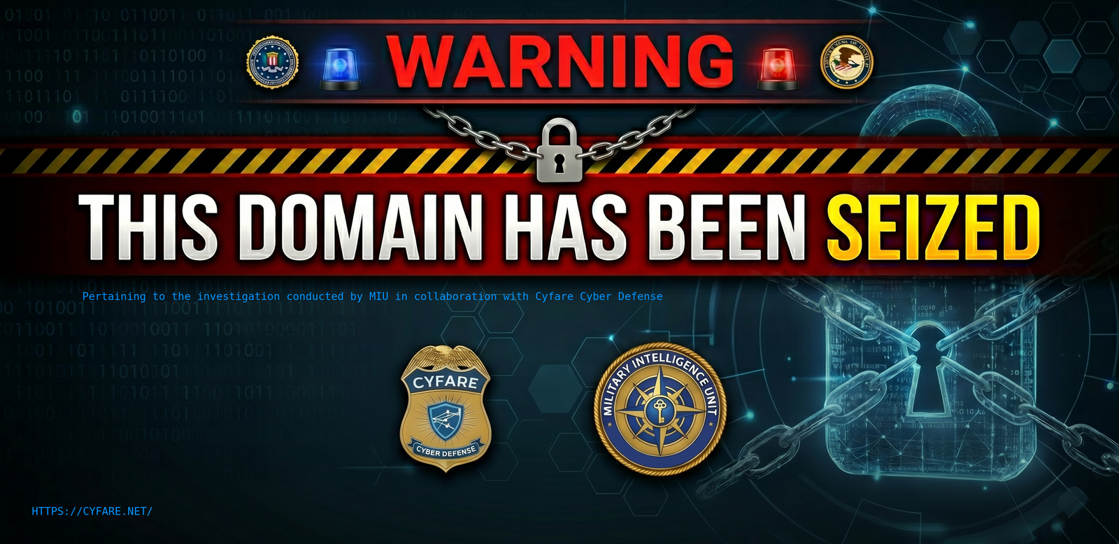 Domain Seized Notice